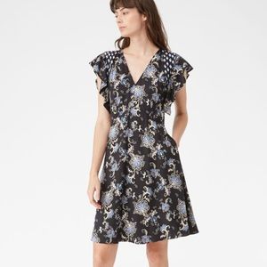 Rebecca Taylor Sleeveless Paisley Silk Blend Dress